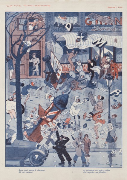 1930s France La Vie Parisienne Magazine Plate