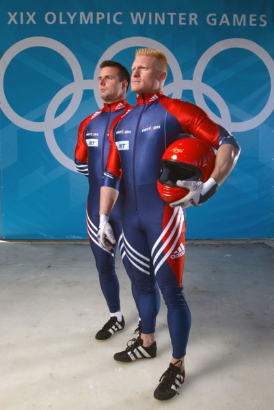 National Guard SPECIALIST (E-4) Mike Kohn, USA, (left) and Army SPECIALIST (E-4) Doug Sharp will take to the track at the Utah Olympic Park to represent the United States in the men's four-man bobsled...