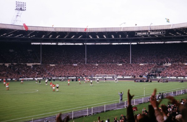 World Cup Final 1966 Fan Amateur Photos from the stands 30th July 1966  Final England versus West Germany  Geoff Hurst scores in the 18th minute to make it 1-1  Photo by Tony Henshaw Archive