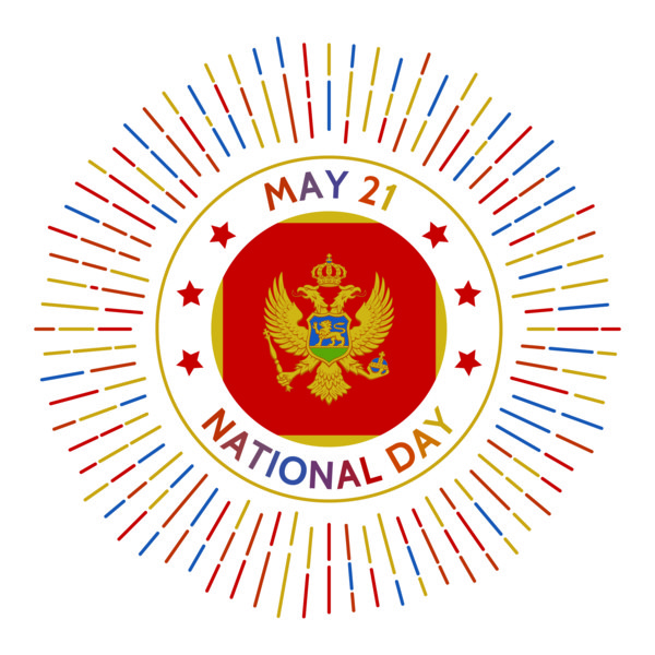 Montenegro national day badge. Referendum on independence from Serbia and Montenegro in 2006. Celebrated on May 21.