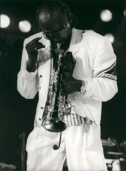 Jul. 07, 1985 - Montreux Jazz-Festival: Last Week-end was one of the highlights of this-year Jazz-Festival of Montreux. Photo Shows World-famous, 63-year-old Miles Davis during his four hours performa...