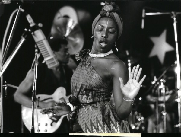 Jul. 07, 1985 - Montreux Jazz Festival: Last Week-end was one of the highlights of this year Jazz Festival of Montreux. Photo Shows Florence Titti, belonging to Manu Dibango & Soul Makossa Gang.