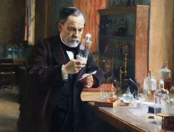 LOUIS PASTEUR (1822-1895) French chemist and microbiologist. Detail of the 1885 painting by Albert Edelfelt