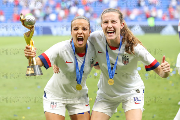 Lyon, France. 07th July, 2019. Players the United States during match against the Netherlands game valid for the Final of the Women 's Soccer World Cup in Lyon in France this Sunday, 07. Credit: Brazi...
