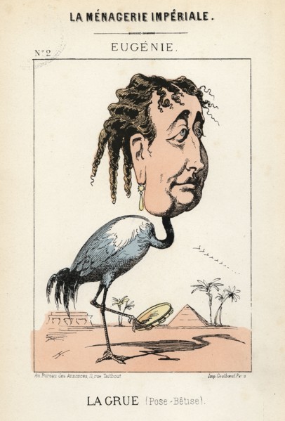 Caricature of Eugénie de Montijo.