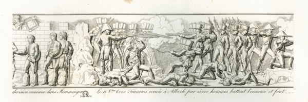 Colonne Vendôme : Le 13 octobre, le maréchal Soult cerne et prend une division ennemie dans Memmingen. Le 11 octobre, 6000 Français cernés à Albeck par 25000 hommes battent l'ennemi et font 1500 priso...