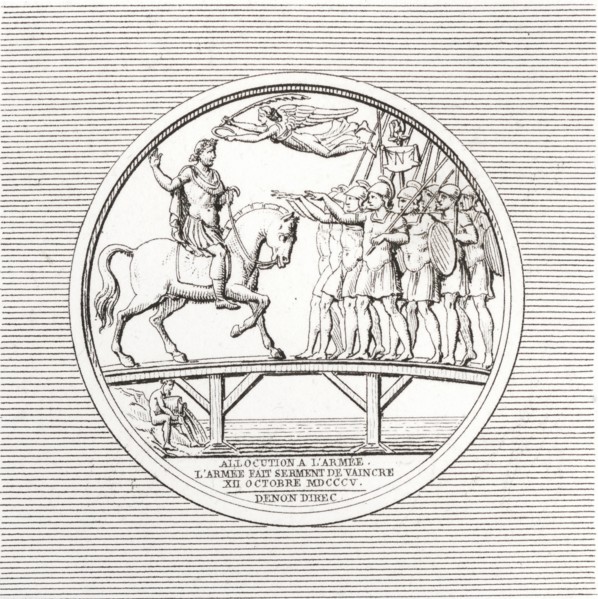 Médaille de la campagne de 1805 : allocution de Napoléon 1er au pont du Lech