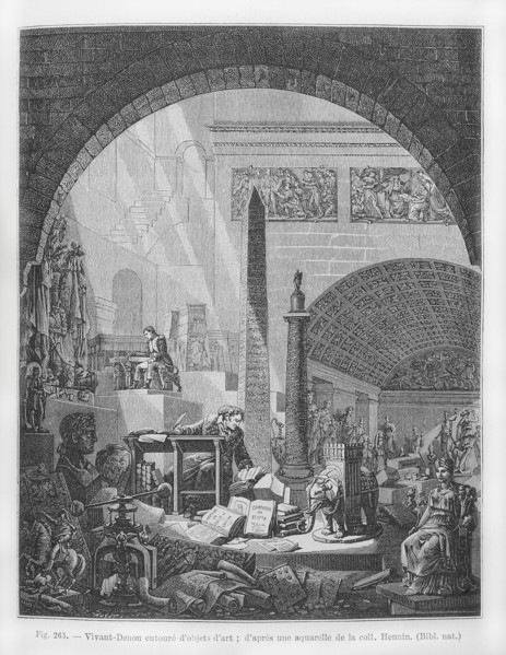 Vivant-Denon, entouré d'objets d'art