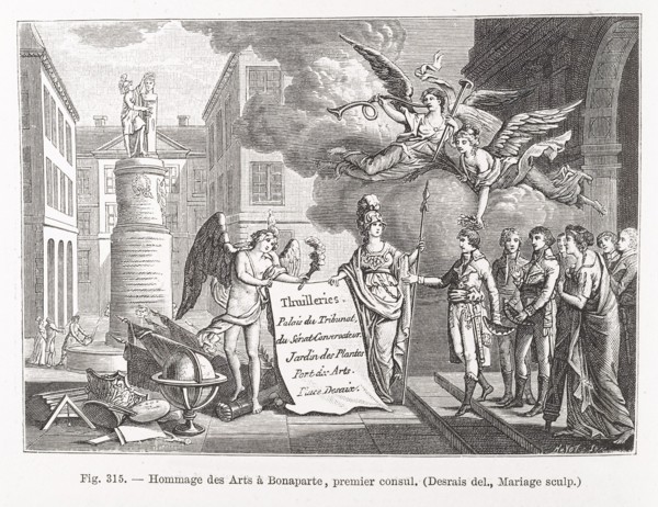 Dedication to the Arts by Bonaparte, premier consul
