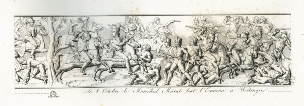Colonne Vendôme : Le 8 octobre 1805, le maréchal Murat bat l'ennemi à Wertingen