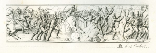 Colonne Vendôme : Le 14 octobre, le maréchal Ney force le pont d'Echlingen et enlève la position de l'Abbaye.