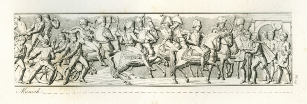 Colonne Vendôme : Le 24 octobre 1805, entrée de l'empereur Napoléon 1er à Munich.