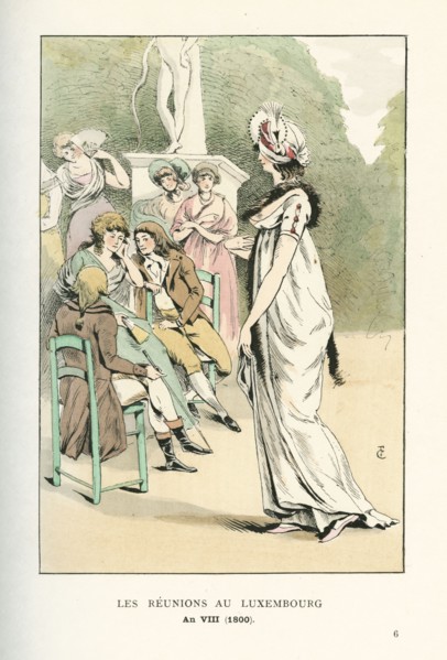 Les réunions au Luxembourg (Gatherings at the jardin du Luxembourg), 1800