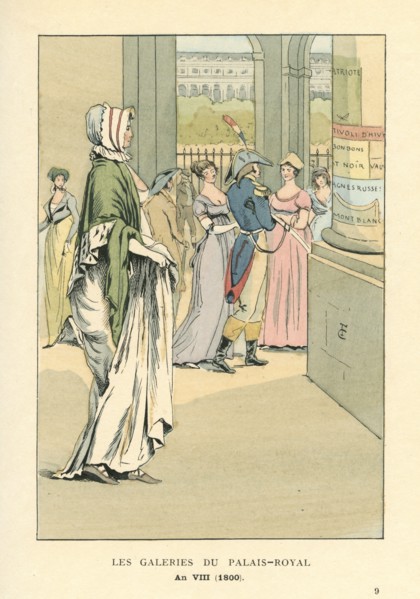 Les galeries du Palais-Royal (The hall of the Palais Royal), 1800
