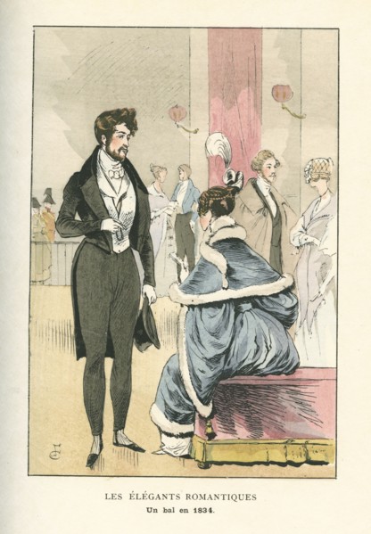 Les élégants romantiques, un bal en 1834