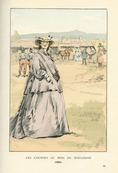 Les courses au bois de Boulogne, 1862