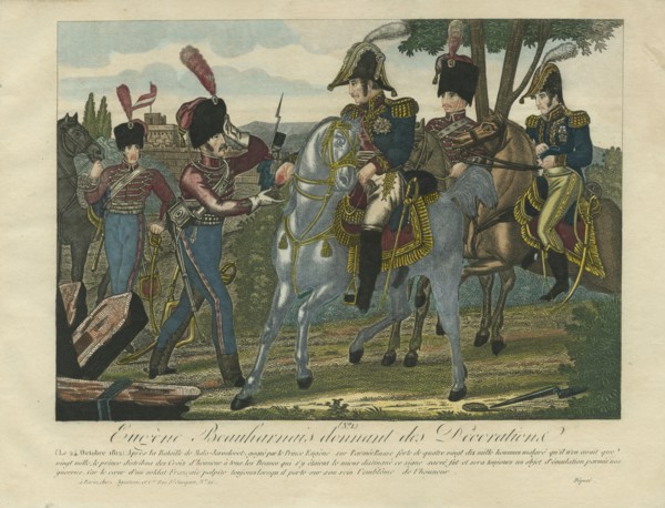 Remise de décorations par Eugène de Beauharnais après la bataille de Maloyaroslavets