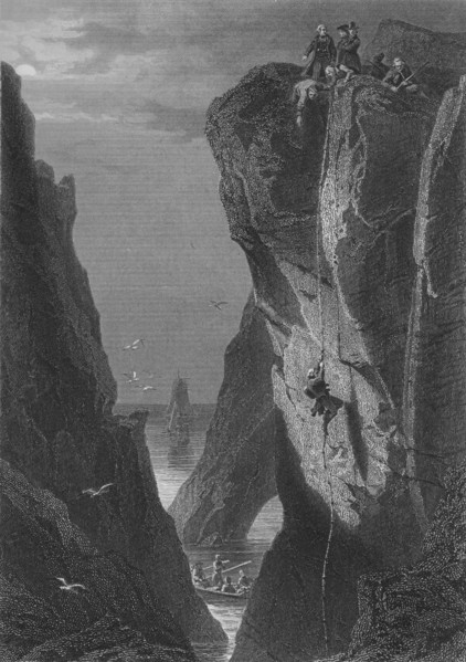 Débarquement de Georges à la falaise de Biville
