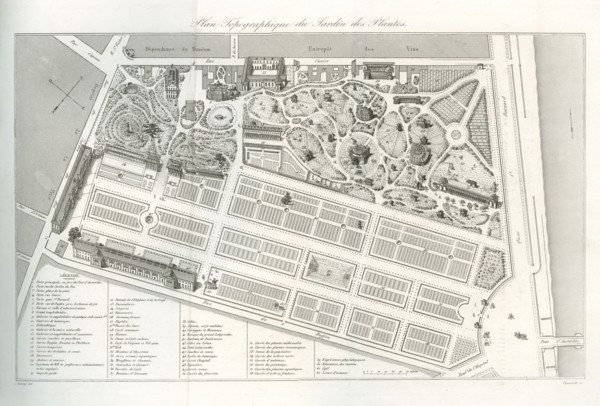 Plan topographique du Jardin des Plantes