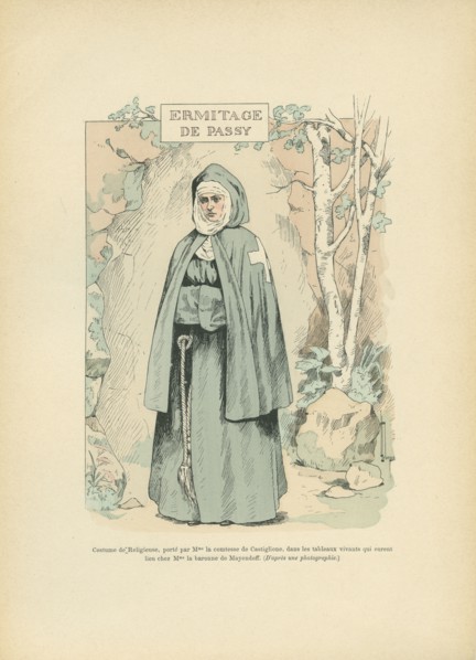 Costume de religieuse porté par la Comtesse de Castiglione dans les tableaux vivants qui eurent lieu chez la baronne de Mayendoff