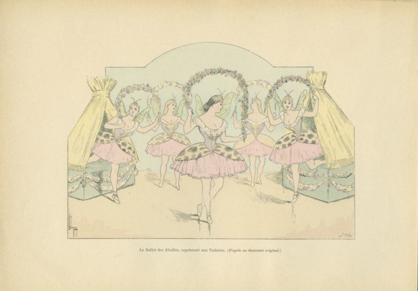 Le Ballet des Abeilles, tableau vivant représenté lors d'un bal aux Tuileries, sous le Second Empire