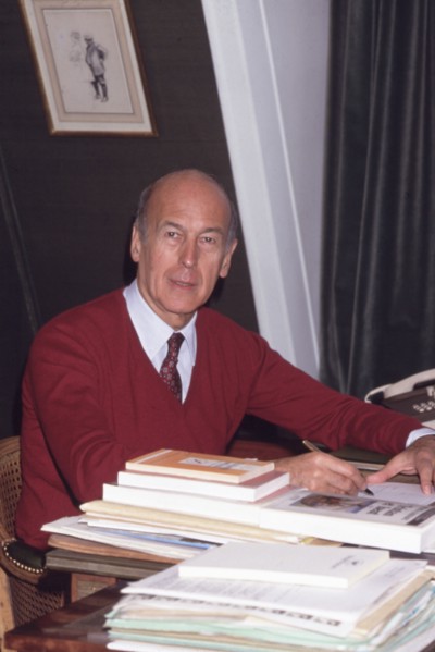 Valéry Giscard d'Estaing à son domicile, en 1980
