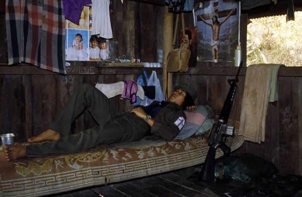 Karen fighters in Burma (in the '90s)