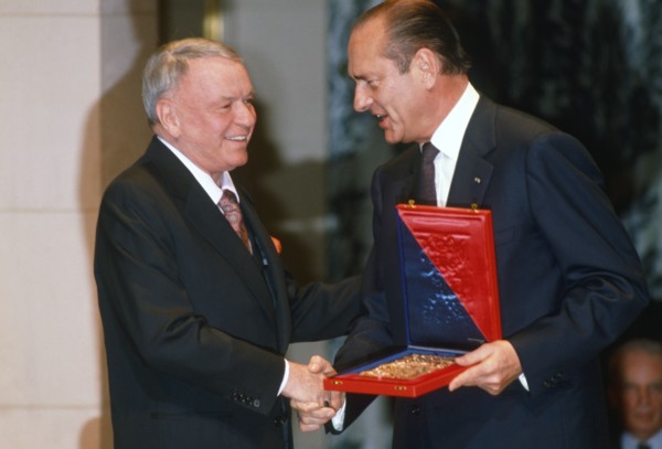 Frank Sinatra and Jacques Chirac, 1989