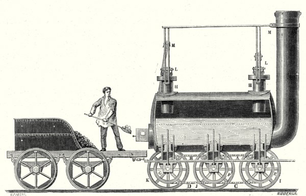 Stephenson's endless chain locomotive
