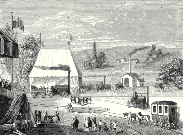 The locomotive contest in Liverpool in October 1829