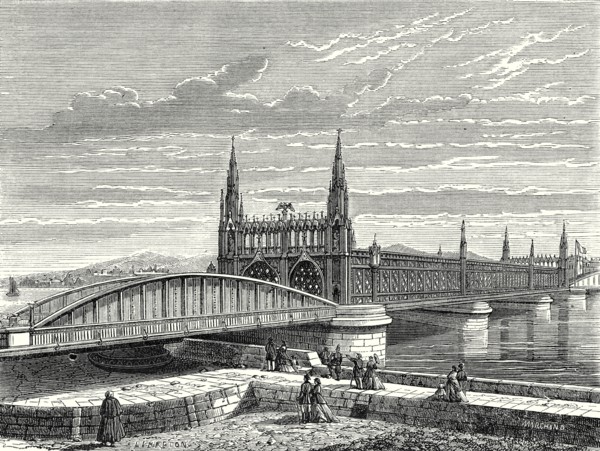 Bridge over the Rhine between Strasbourg and Kehl