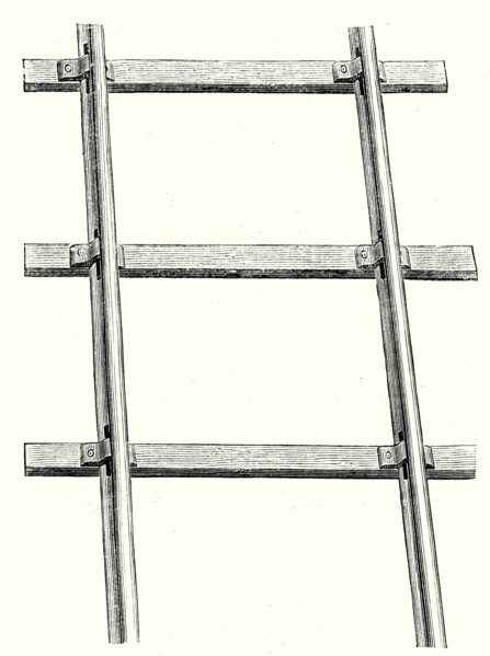 Disposition des rails sur les traverses
