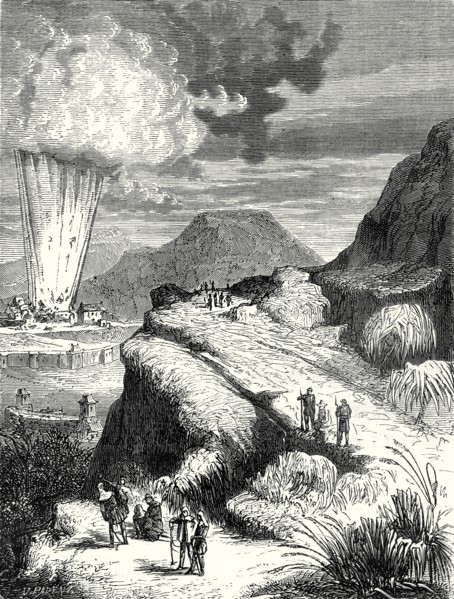 Destruction du fort de Pei-ho, en Chine, par une mine enflammée par la machine de Ruhmkorff