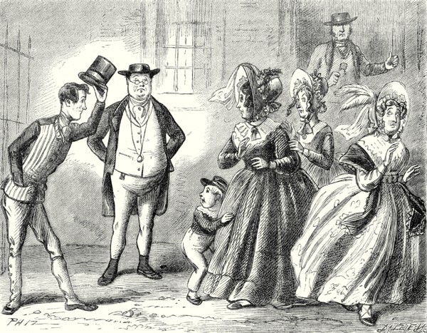Pickwick Papers, ìMrs. Bardell screamed violently; Tommy roared; Mrs. Cluppins shrunk within