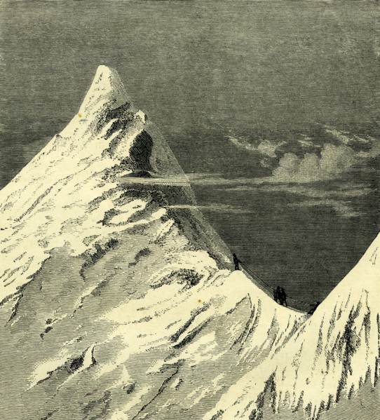 ROPED TOGETHER ON A SNOW SLOPE,  Switzerland