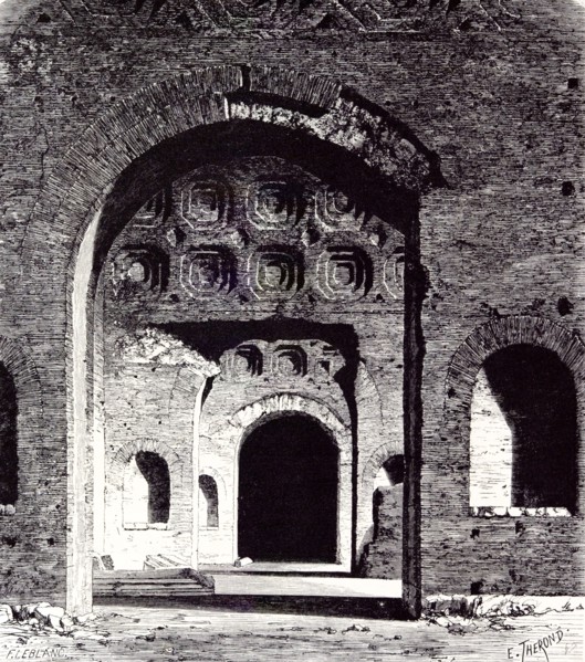 Rome Italy 1875, INTERIOR OF THE BASILICA OF CONSTANTINE.