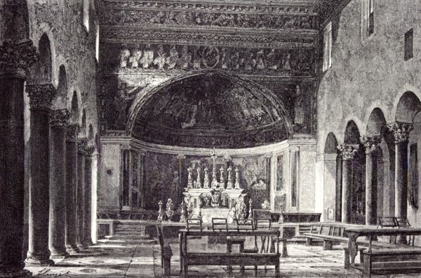 Rome Italy 1875, INTERIOR  OF  SANTA   MARIA   IN   DOMNICA
