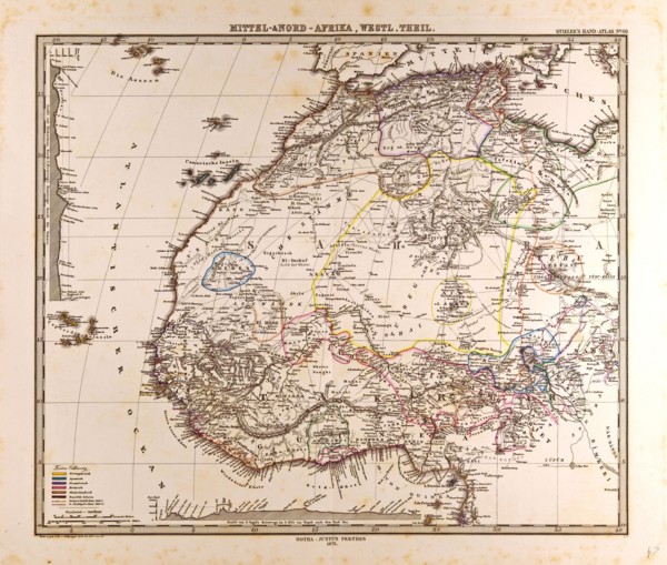 Africa Map Gotha, Justus Perthes, 1875, Atlas. Perthes, Johan Georg Justus 1749 Ã¢â‚¬â€ú 1816,