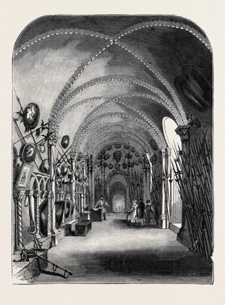EASTER MONDAY, THE ELIZABETHAN ARMOURY, TOWER OF LONDON.