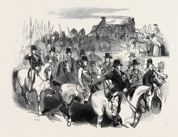 THE SHERIFF OF OXFORD'S JAVELIN MEN, ESCORTING THE JUDGES OF ASSIZE.