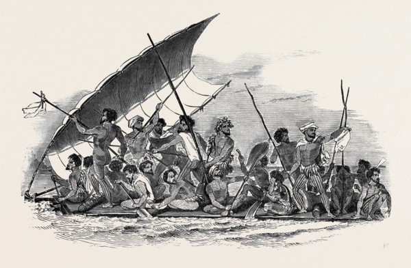 RAFT OF GAMBIER ISLANDERS