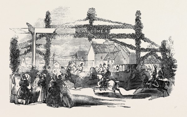 THE QUEEN'S VISIT TO STRATHFIELDSAYE, HER MAJESTY PASSING THROUGH BRACKNELL
