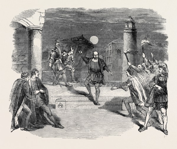 SCENE FROM THE NEW PLAY OF "FIESCO," AT DRURY LANE THEATRE