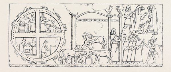 SUPPOSED KITCHEN AND PAVILION; NIMROUD SCULPTURES, JUST RECEIVED AT THE BRITISH MUSEUM