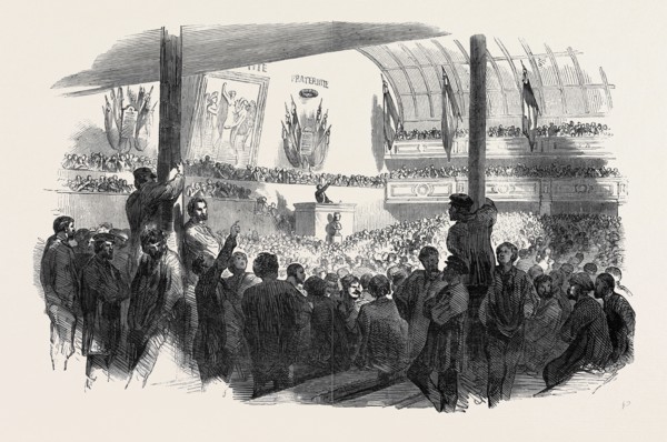 ELECTORAL MEETING IN THE SALLE MARTEL, PARIS