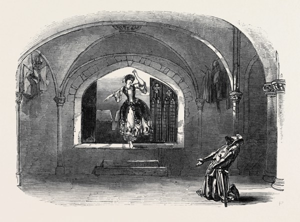 SCENE FROM "IVANHOE," AT THE HAYMARKET THEATRE