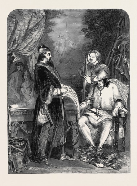 EXHIBITION OF THE NATIONAL INSTITUTION, NO. 45, "GALLIOTTI, THE ASTROLOGER, SHOWING LOUIS XI THE