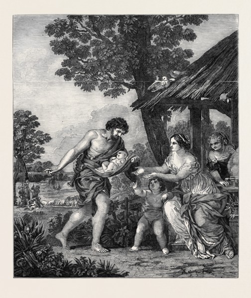 "THE FINDING OF ROMULUS AND REMUS" FROM THE PICTURE BY PIETRO DA CORTONA