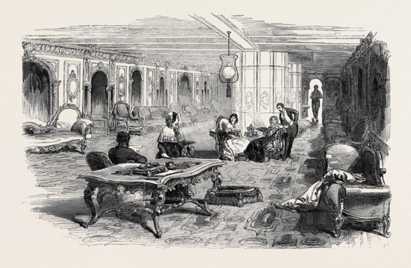 OCEAN STEAM NAVIGATION: GRAND SALOON OF THE "ATLANTIC"