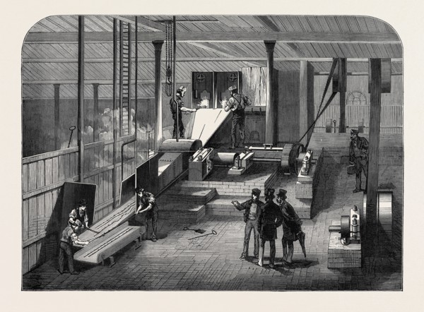 NEW ROLLING MACHINE FOR MAKING HORSE-SHOE NAILS, 1873